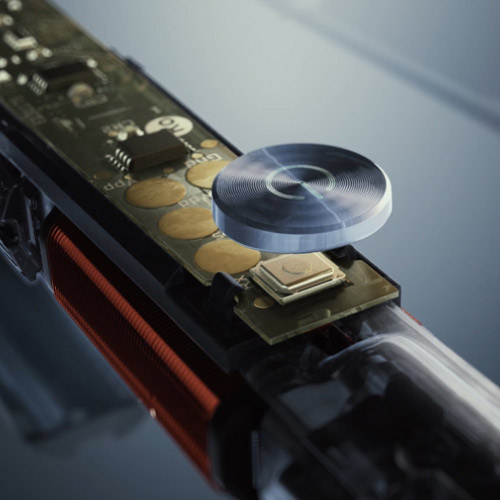 A close up of the inner workings of a machine